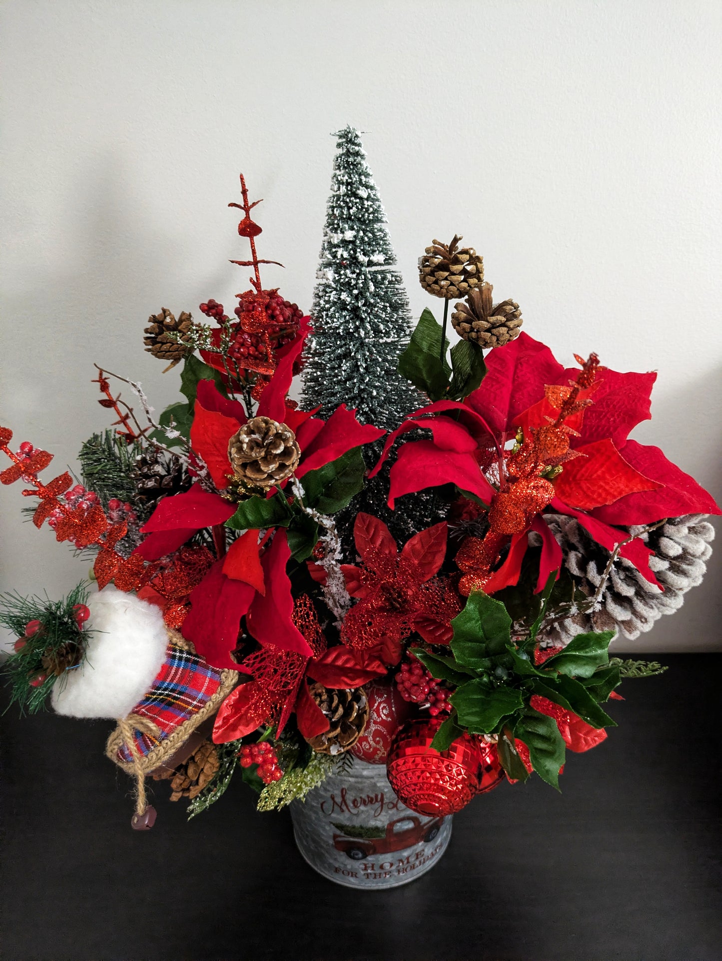 Rustic Pinecone Winter Wonderland Centerpiece