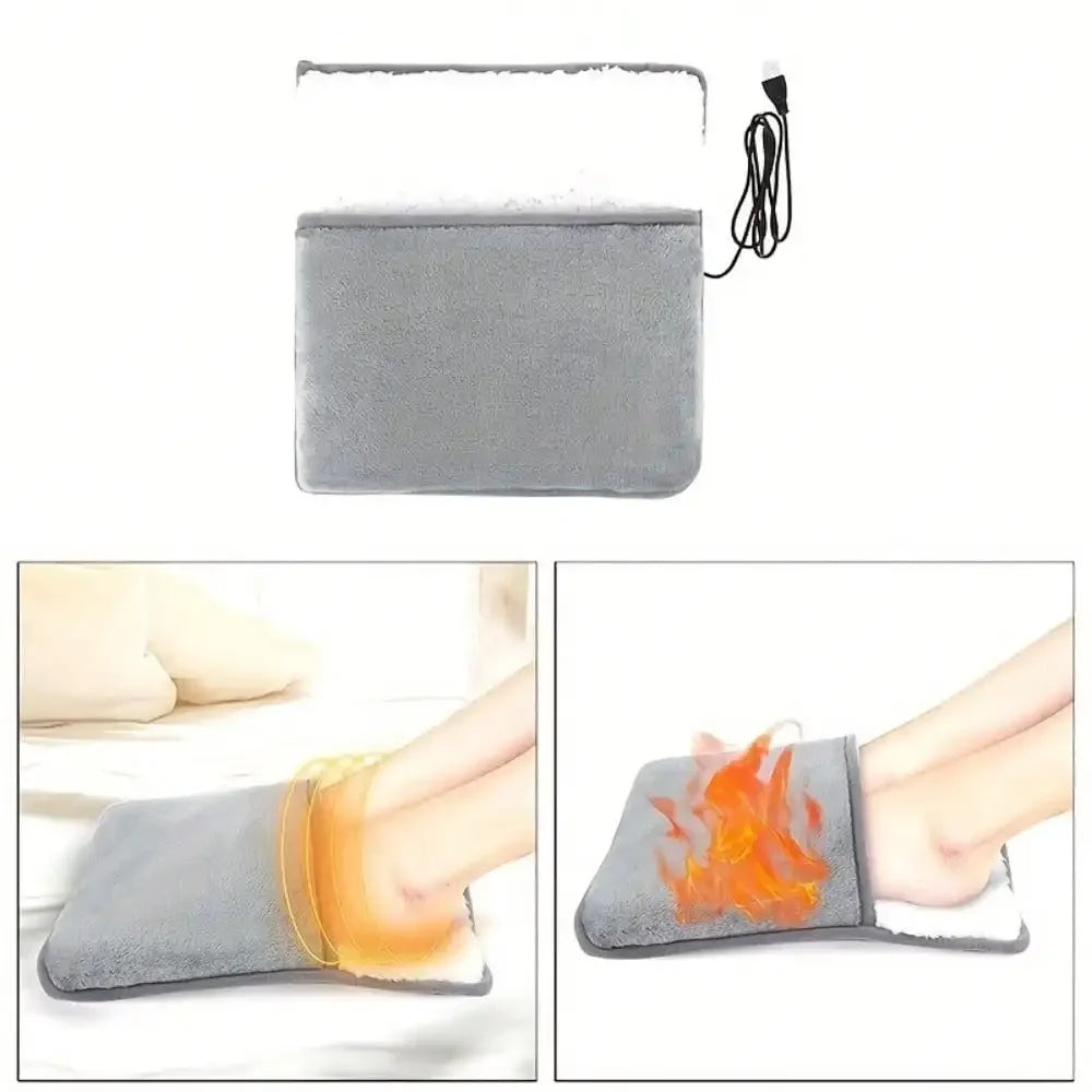 1 Pair Of Comfortable Care USB Heated Foot Pad