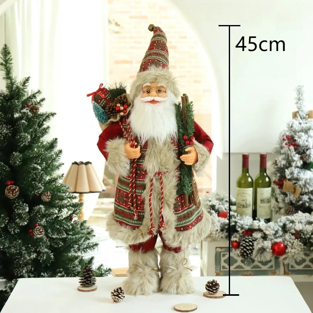 Large Golden Santa Claus Christmas Doll