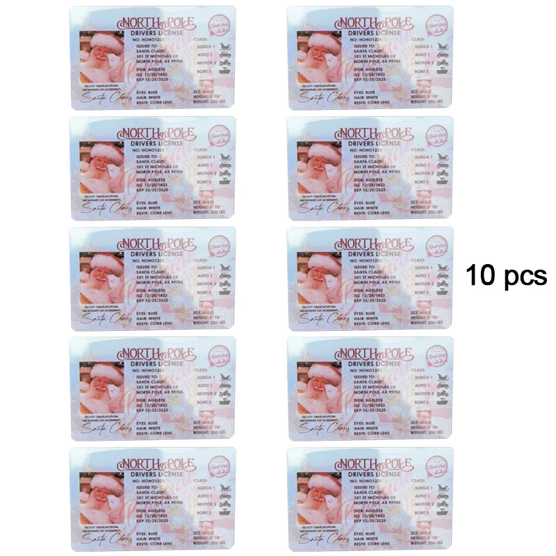 Santa Claus Flying Driver's License