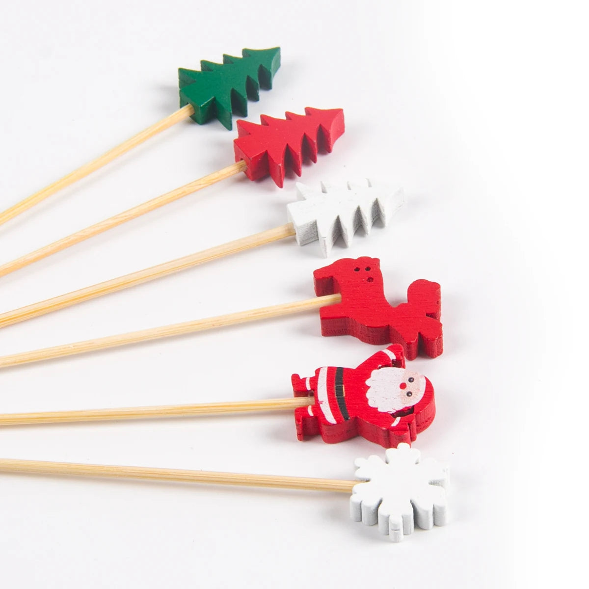 50pcs Christmas Disposable Bamboo Picks