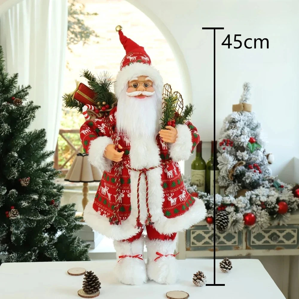 Large Golden Santa Claus Christmas Doll