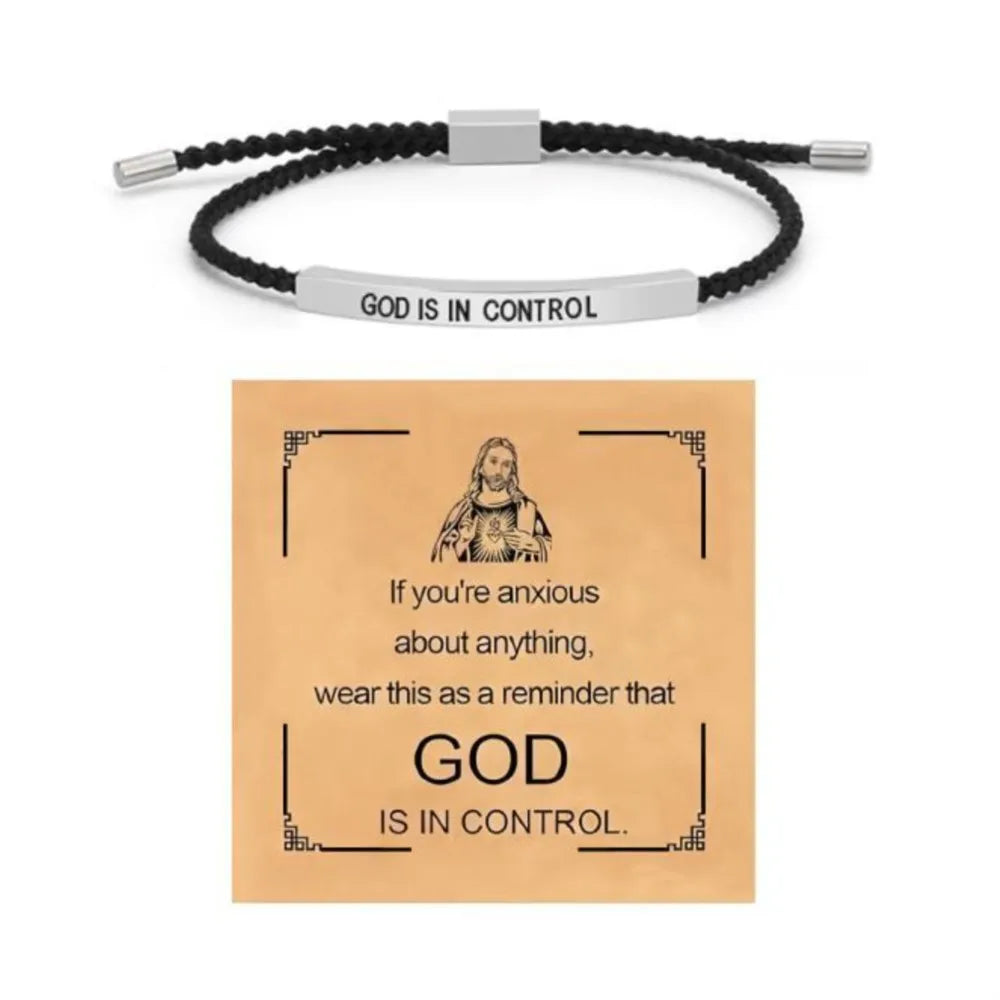 Inspirational Bracelet 'God Is in Control'