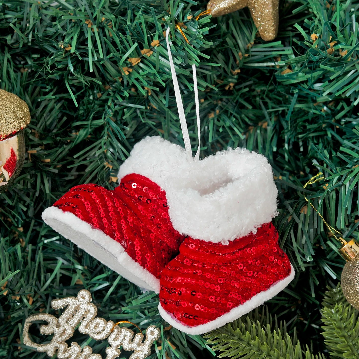 Glitter Shiny Cute Christmas Shoe Decorations