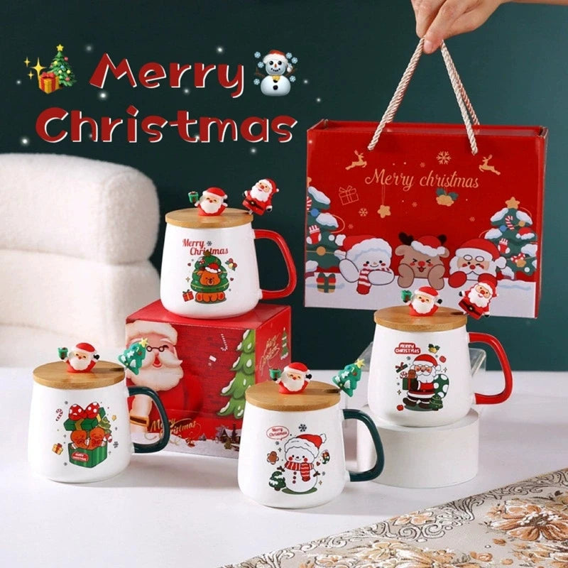 Christmas Gift Ceramic Mug Set