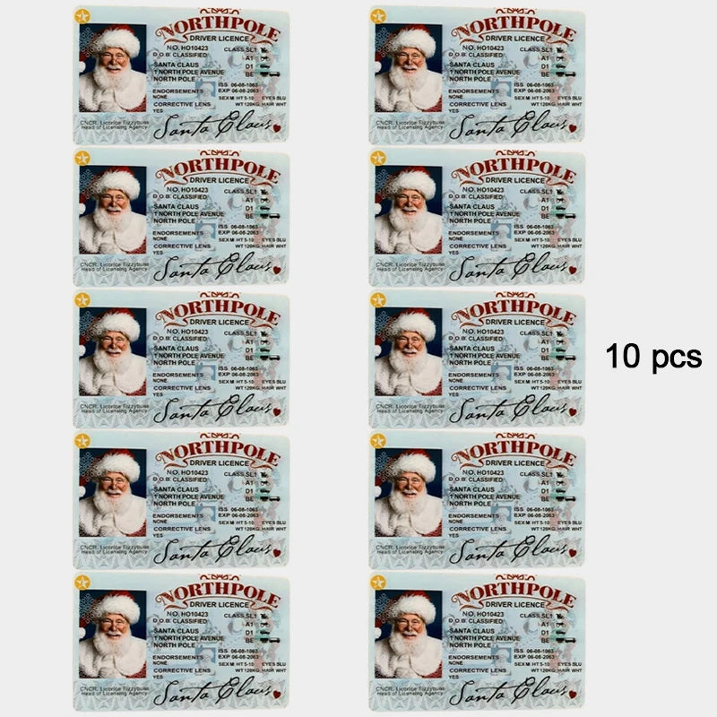 Santa Claus Flying Driver's License