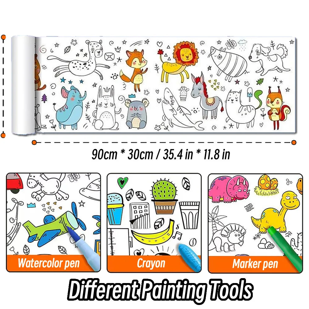 Kids Coloring Paper Roll