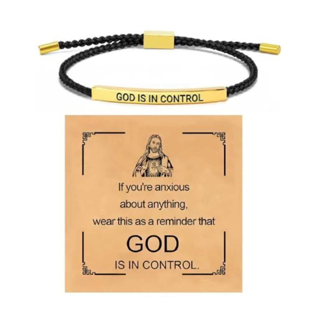 Inspirational Bracelet 'God Is in Control'