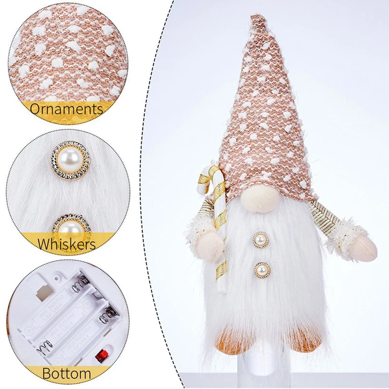 30cm Glowing Gnome Christmas Decorations