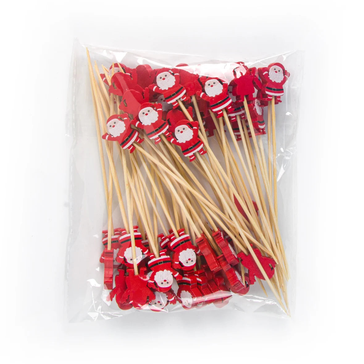 50pcs Christmas Disposable Bamboo Picks