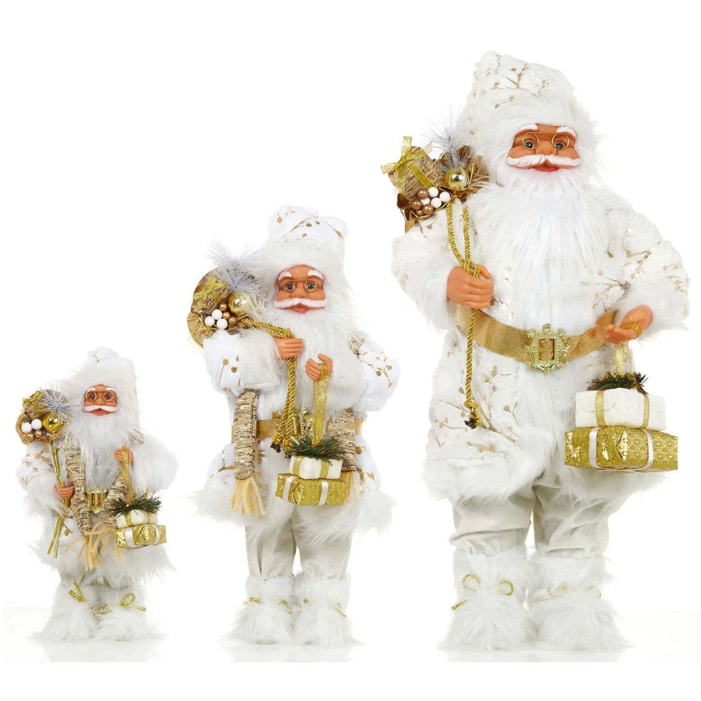 Large Golden Santa Claus Christmas Doll