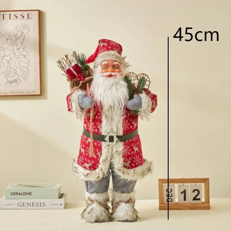 Large Golden Santa Claus Christmas Doll