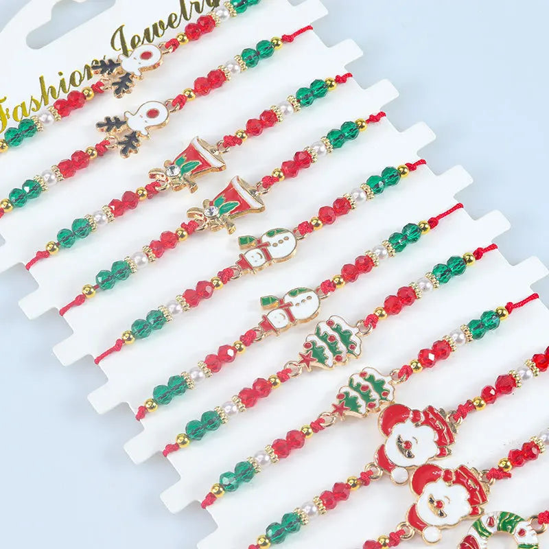 1/6/12pcs Christmas Charm Bracelet