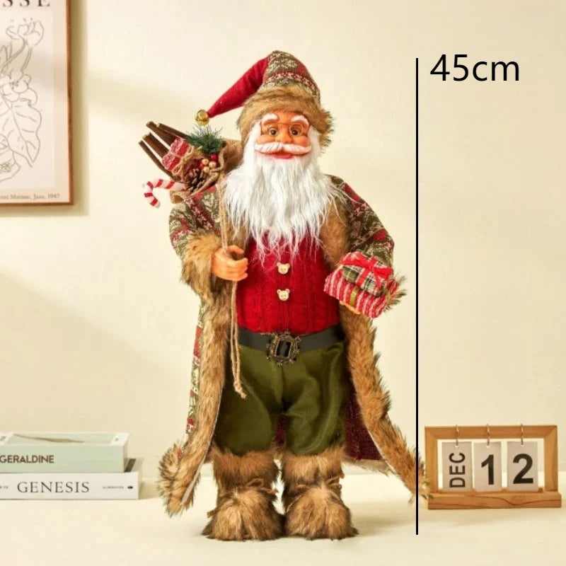 Large Golden Santa Claus Christmas Doll