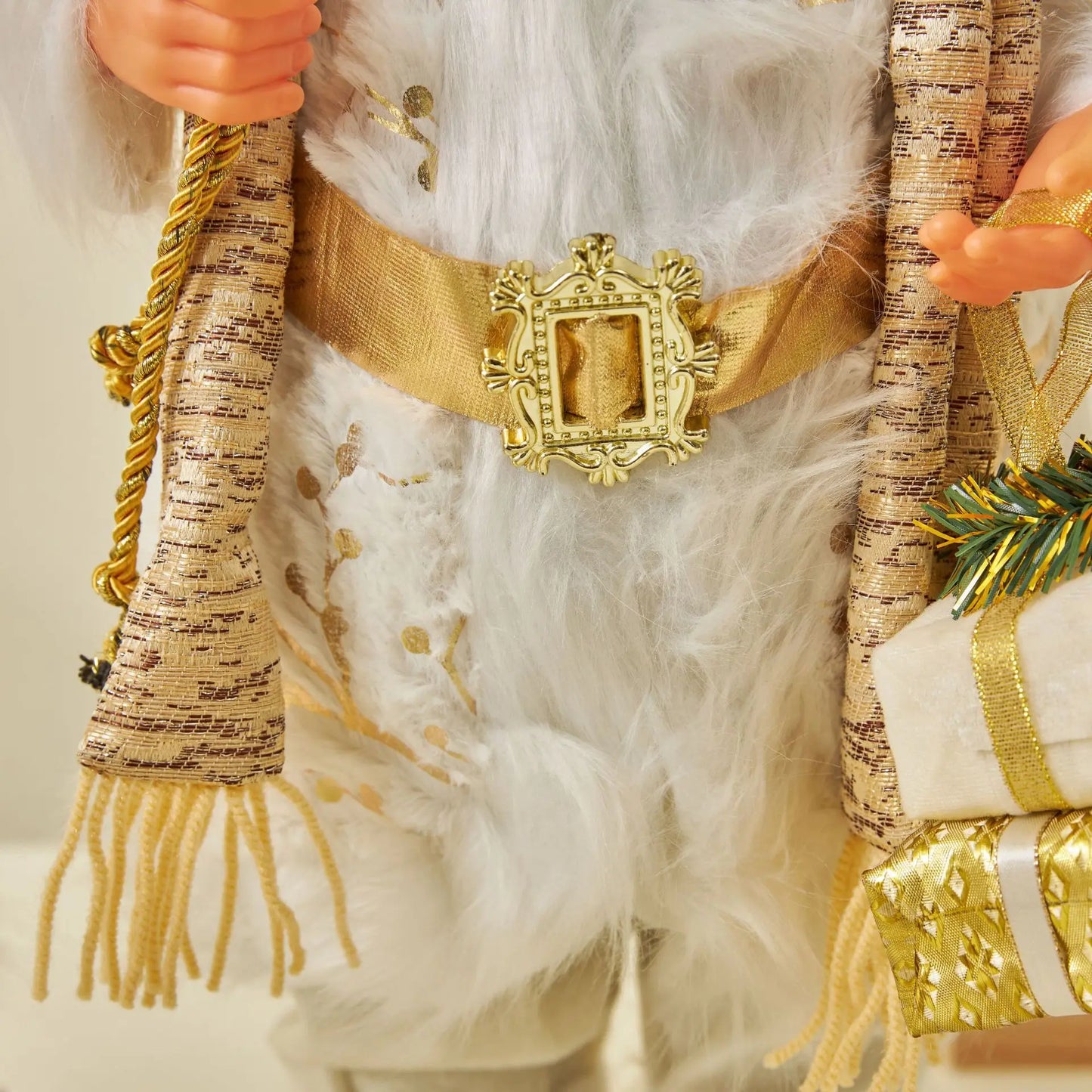 Large Golden Santa Claus Christmas Doll
