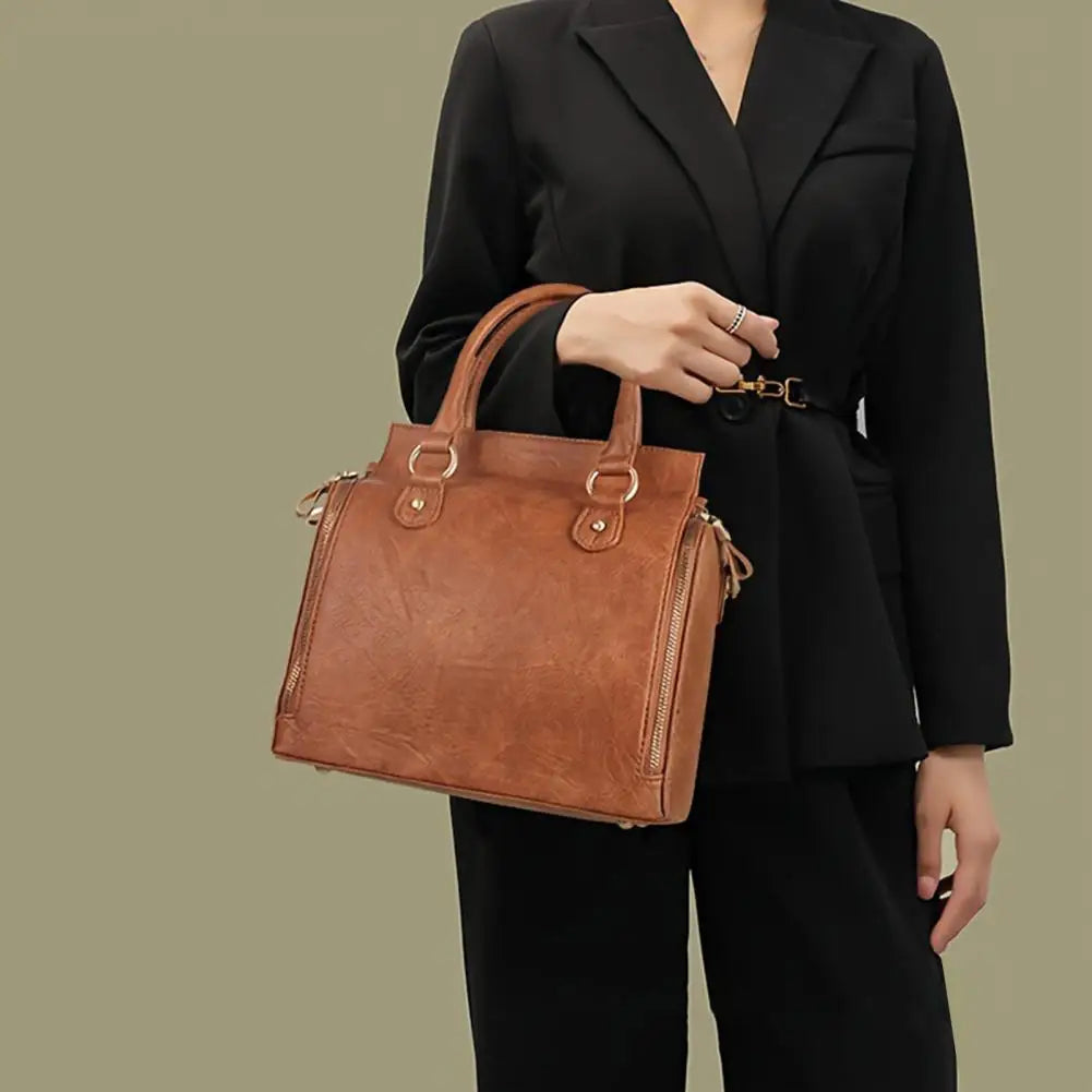 Multi-layer Tote Bag with Removable Strap