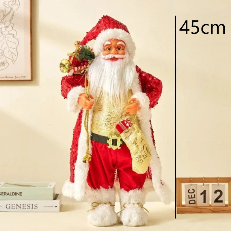 Large Golden Santa Claus Christmas Doll