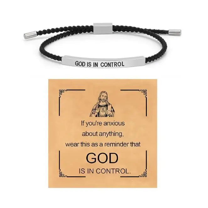 Inspirational Bracelet 'God Is in Control'