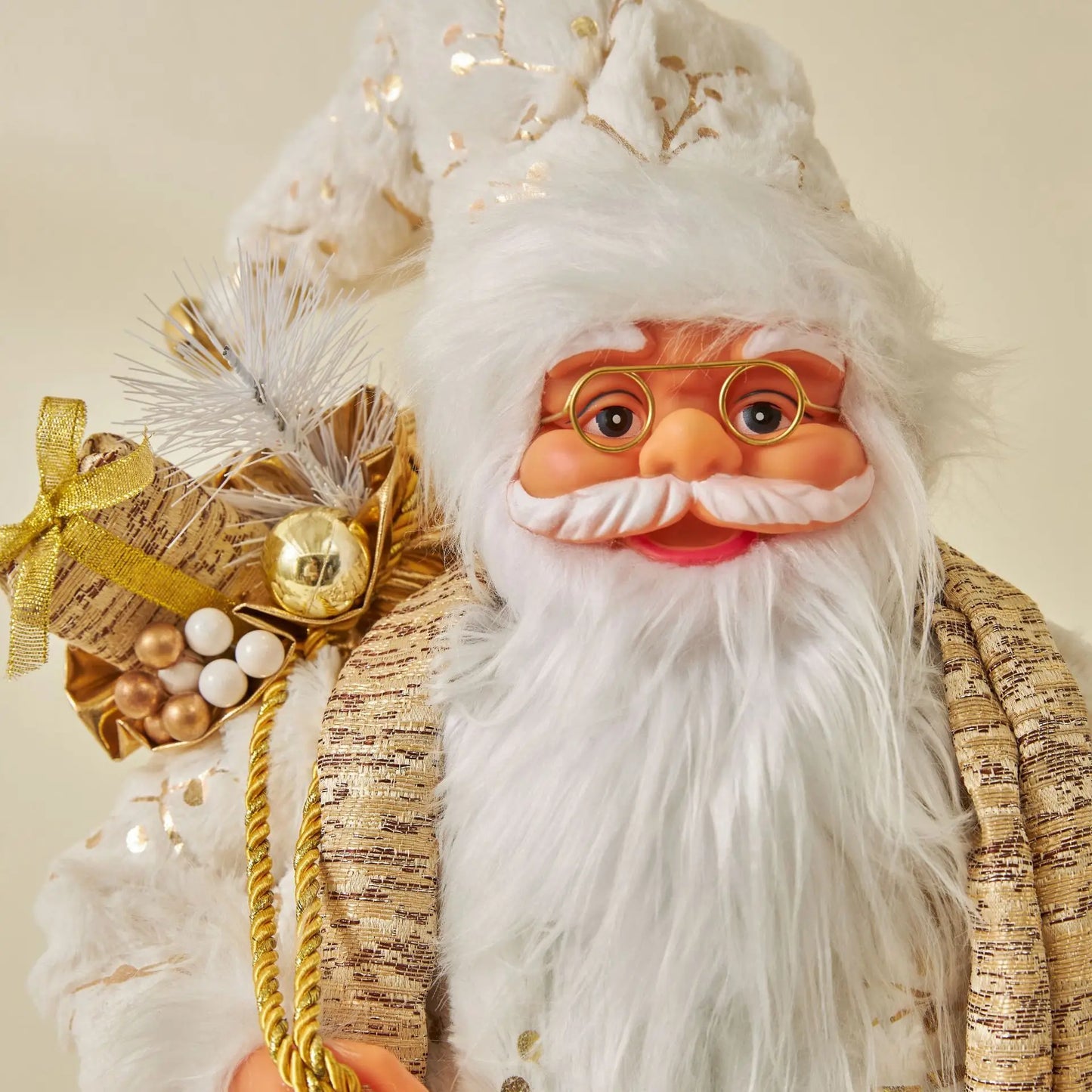 Large Golden Santa Claus Christmas Doll