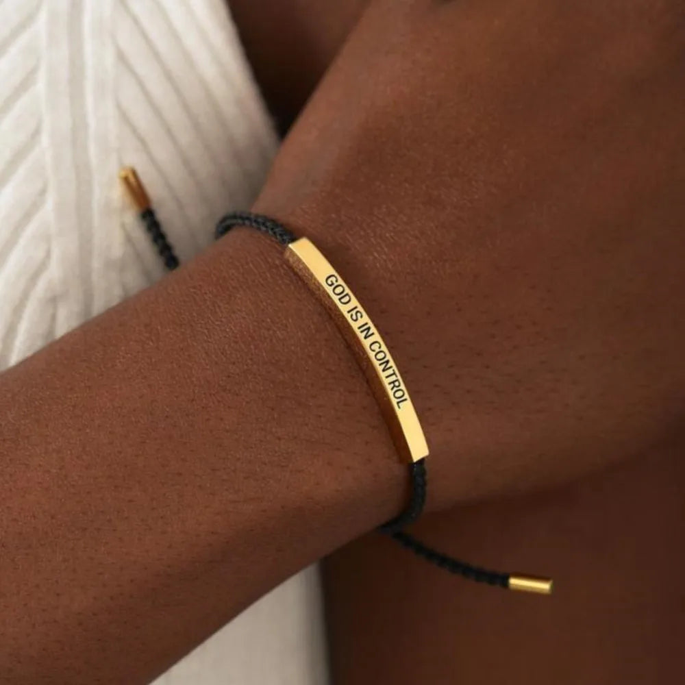 Inspirational Bracelet 'God Is in Control'