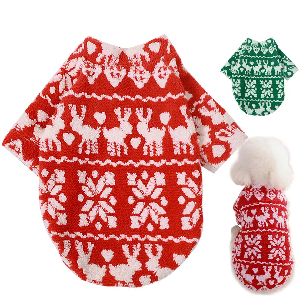 Christmas Clothes Soft Fleece Pet Clothing