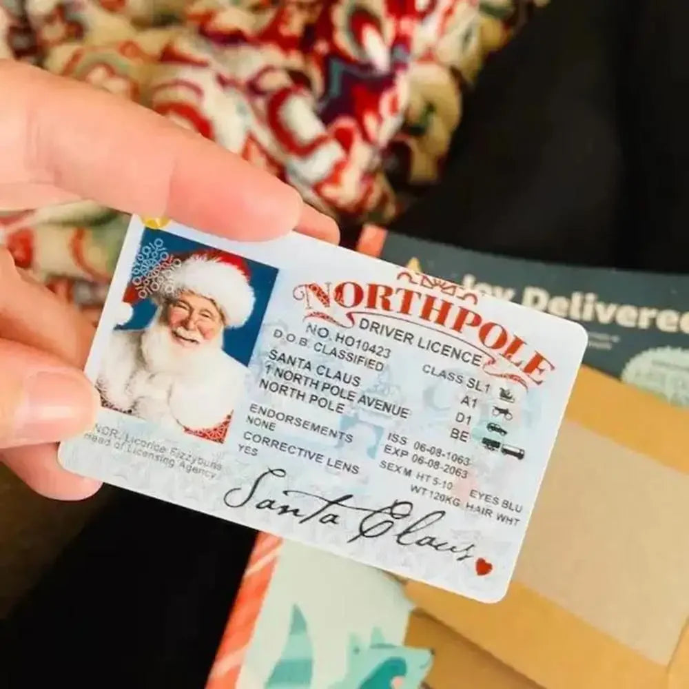 Santa Claus Flying Driver's License