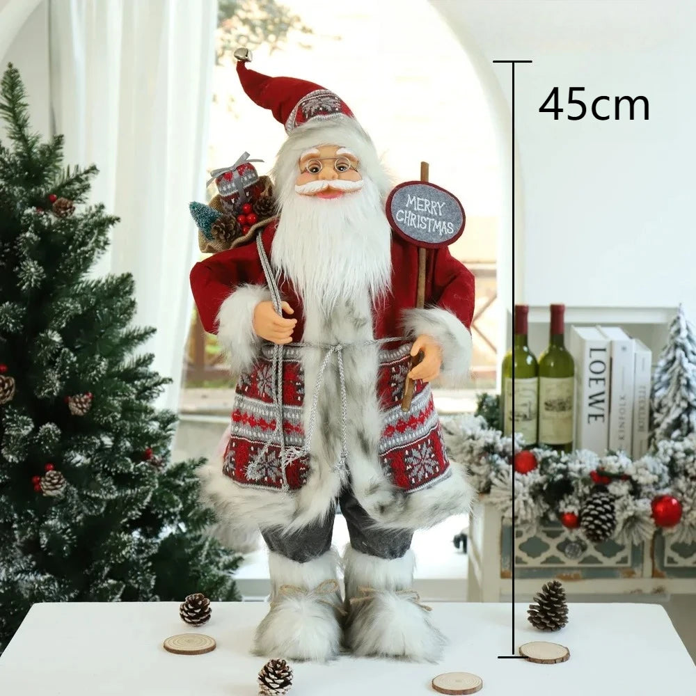 Large Golden Santa Claus Christmas Doll
