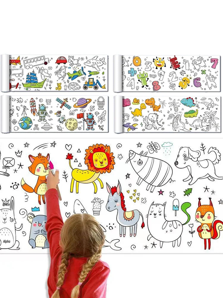 Kids Coloring Paper Roll