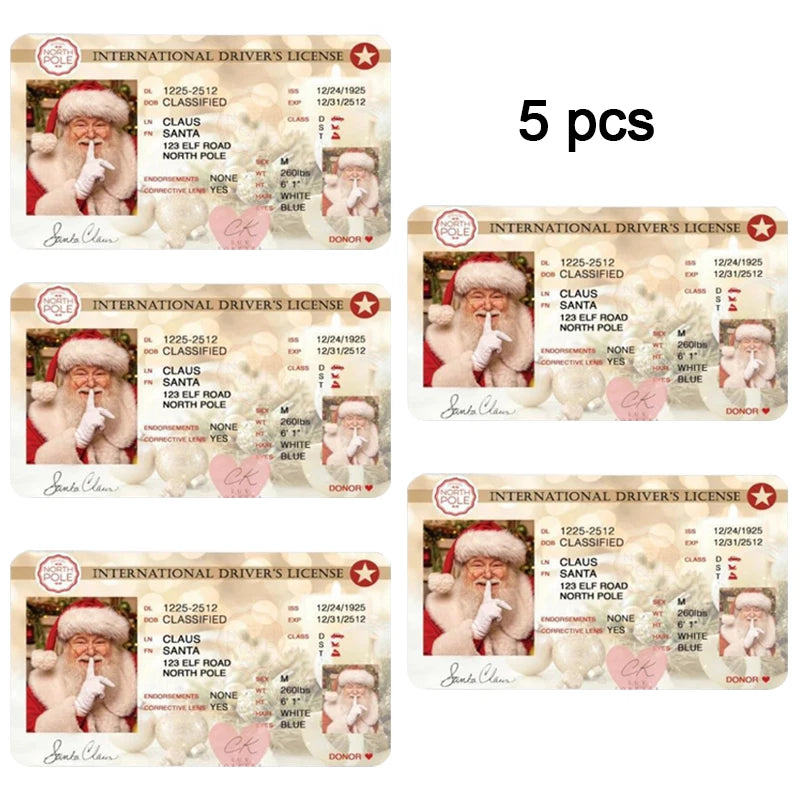 Santa Claus Flying Driver's License