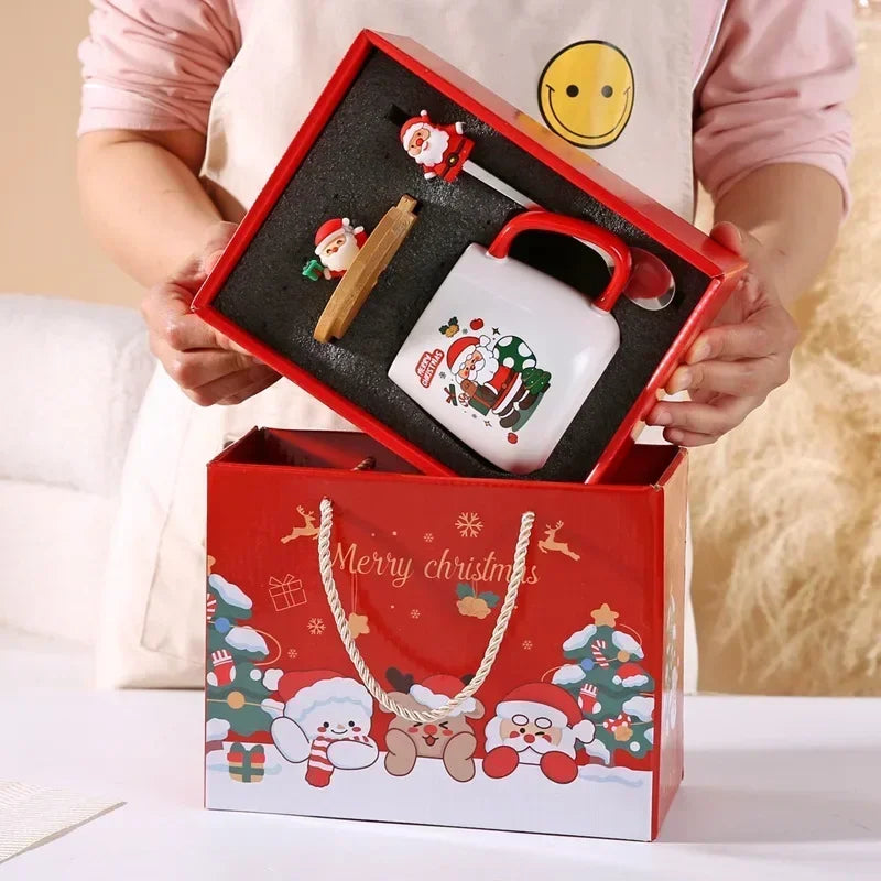 2025 Christmas Gift Set - Ceramic Mug Cup with Lid And Spoon