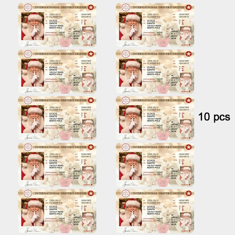 Santa Claus Flying Driver's License