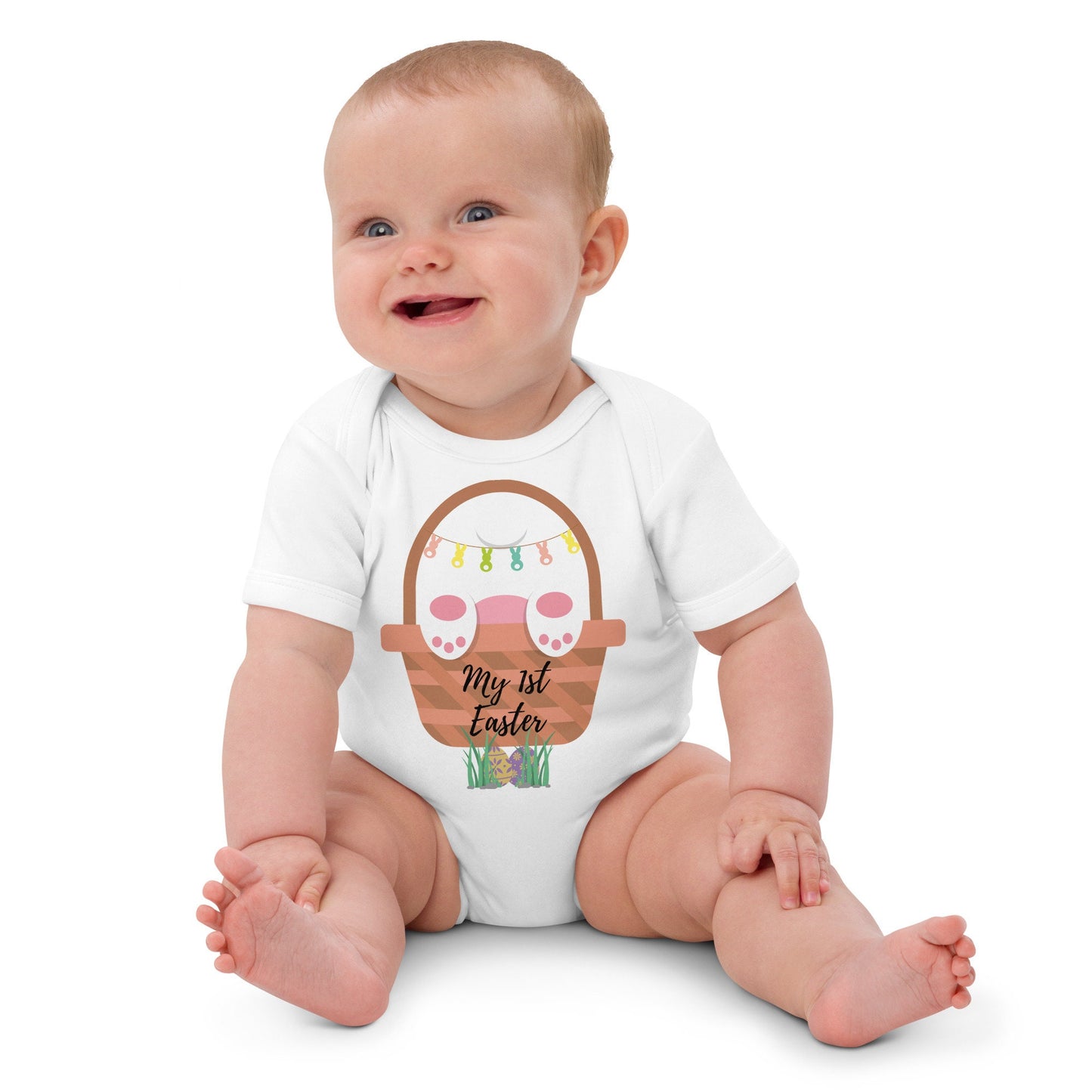 My First Easter/Baby Bunny/Organic Cotton Bodysuit/Baby Shower Present/Gender Reveal New Mommy Gift/Bring Home Outfit