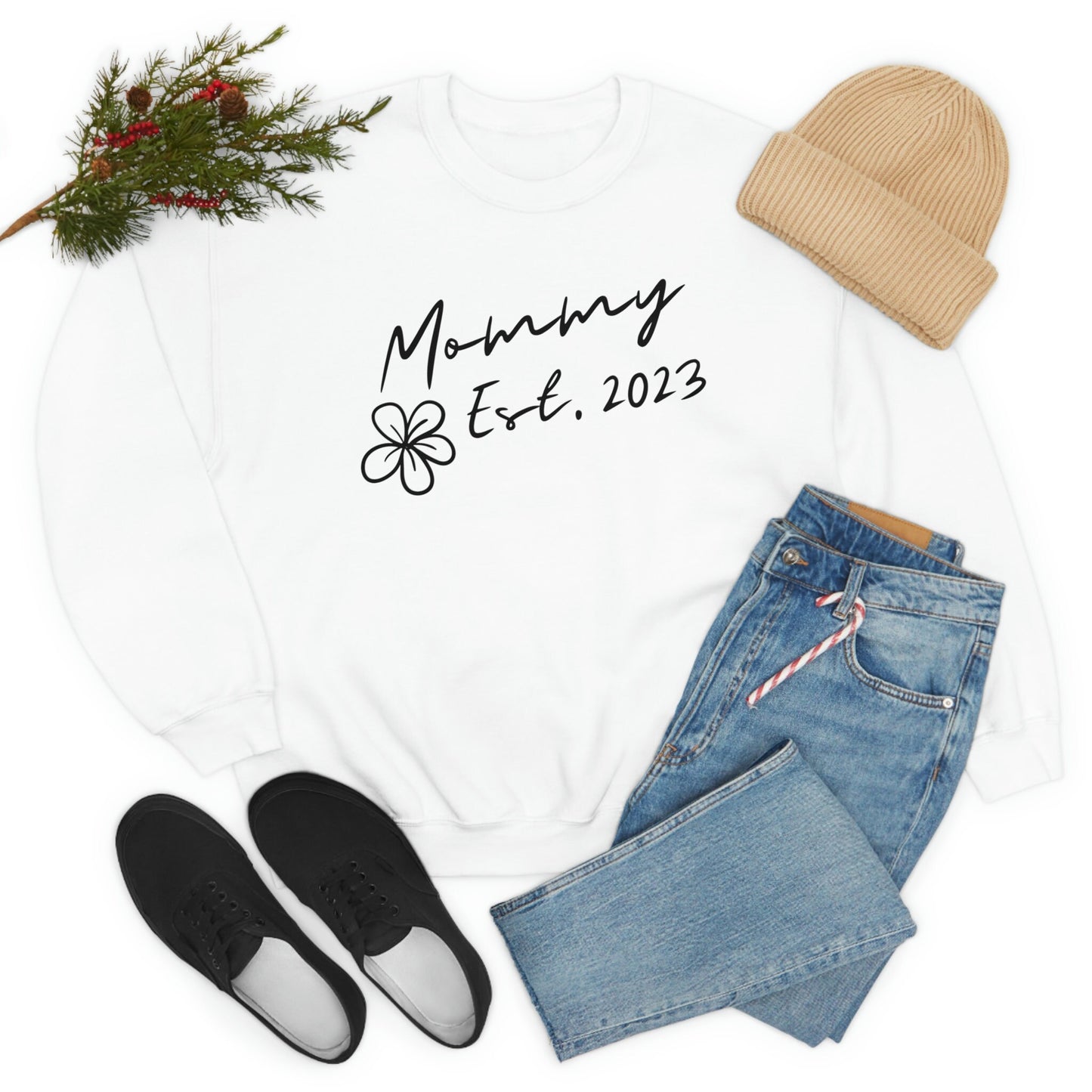 Mother's Day Sweatshirt/Personalized Year/Mommy/Spring Clothing/Baby Shower Gift/Birthday Present/Thank you/Gifts For Her