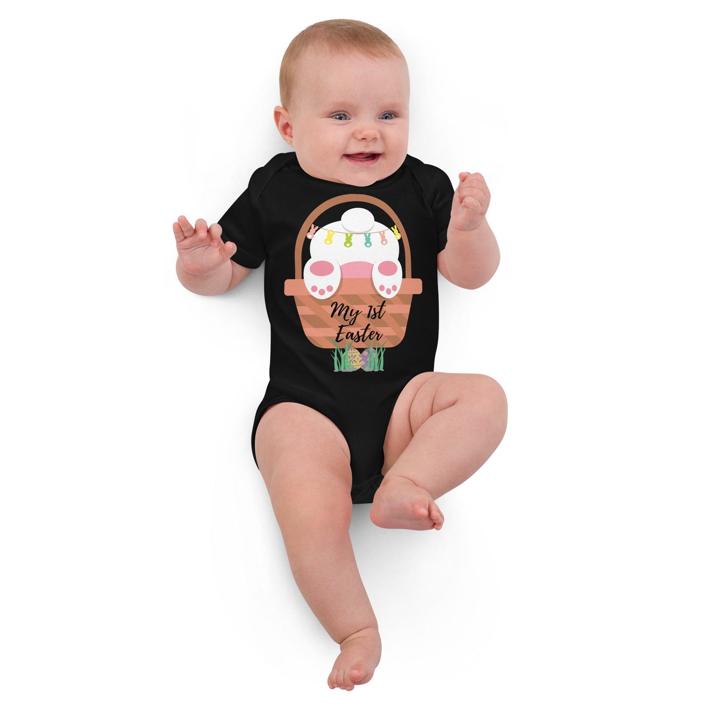 My First Easter/Baby Bunny/Organic Cotton Bodysuit/Baby Shower Present/Gender Reveal New Mommy Gift/Bring Home Outfit