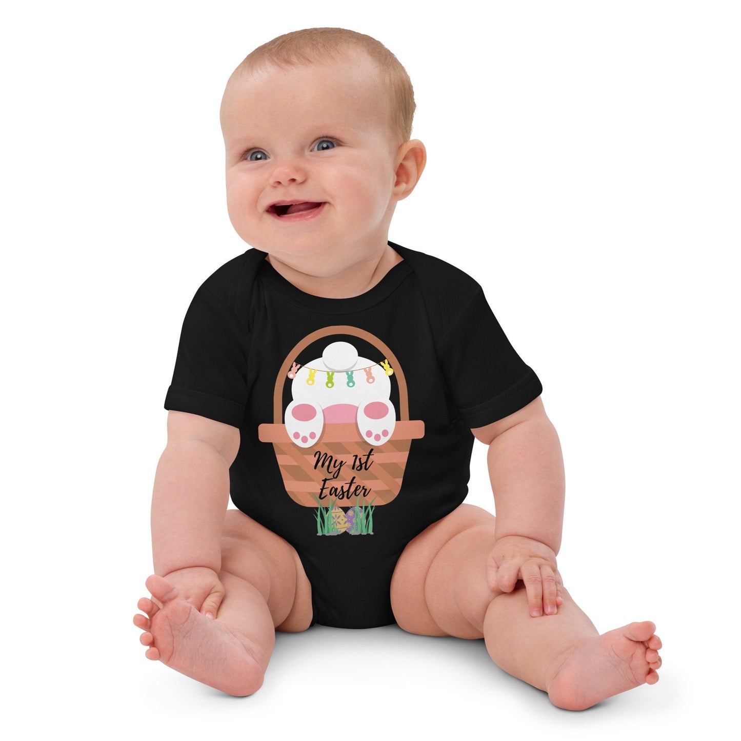 My First Easter/Baby Bunny/Organic Cotton Bodysuit/Baby Shower Present/Gender Reveal New Mommy Gift/Bring Home Outfit