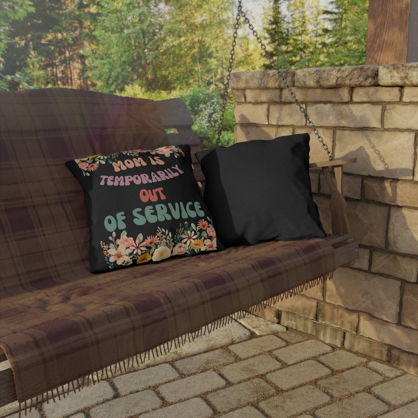 Mom Is Temporarily Out Of Service Outdoor Pillows/Mom Life Pillow Personalized Gift Idea/Birthday Present For Mom/Best Mother Trending