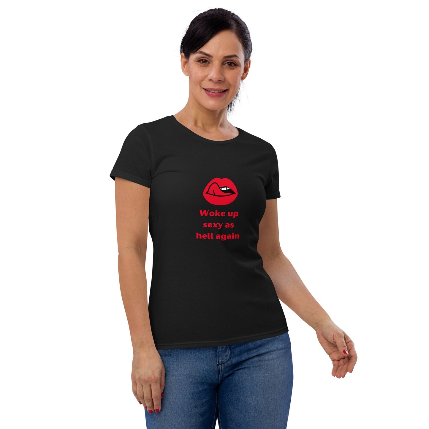 Sexy As Hell Women Personalized T-shirt/Birthday Customized Shirt/Red Lips Sexy T-shirt Gift Idea Trending Now/Bestie Gift/Sister