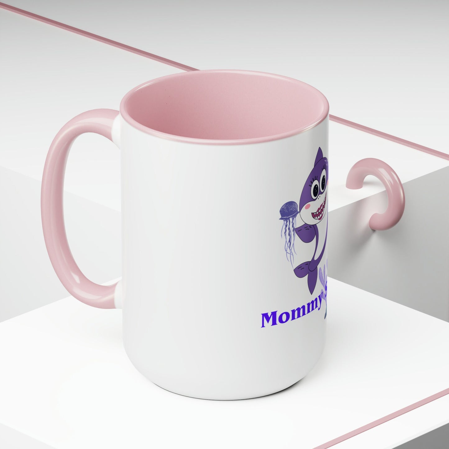 Mommy Shark Coffee Mug 15oz/Mommy Shark Birthday Party Gift Idea/Mommy Shark Personalized Christmas Present/Trending Now Shark Theme