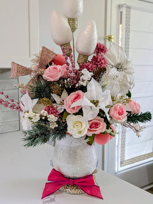 Winter Rose Sparkle Christmas Bouquet