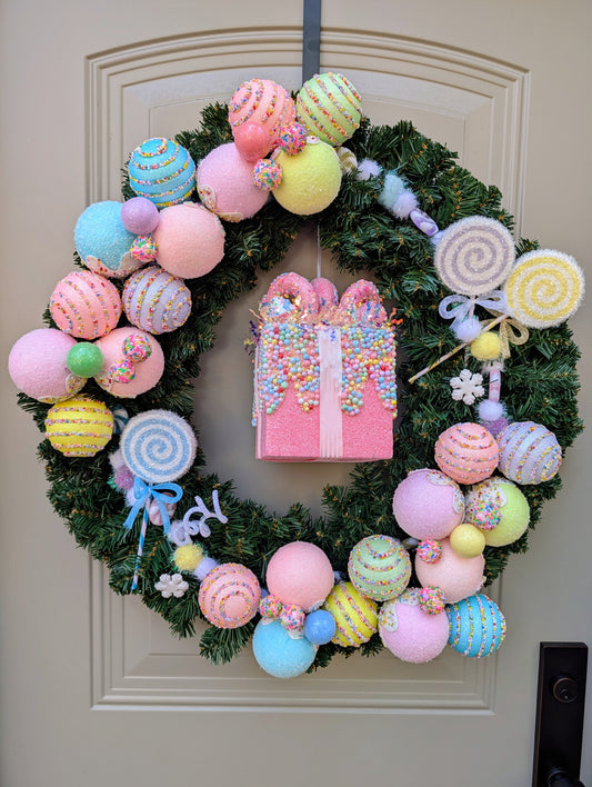 Candyland Christmas Wreath