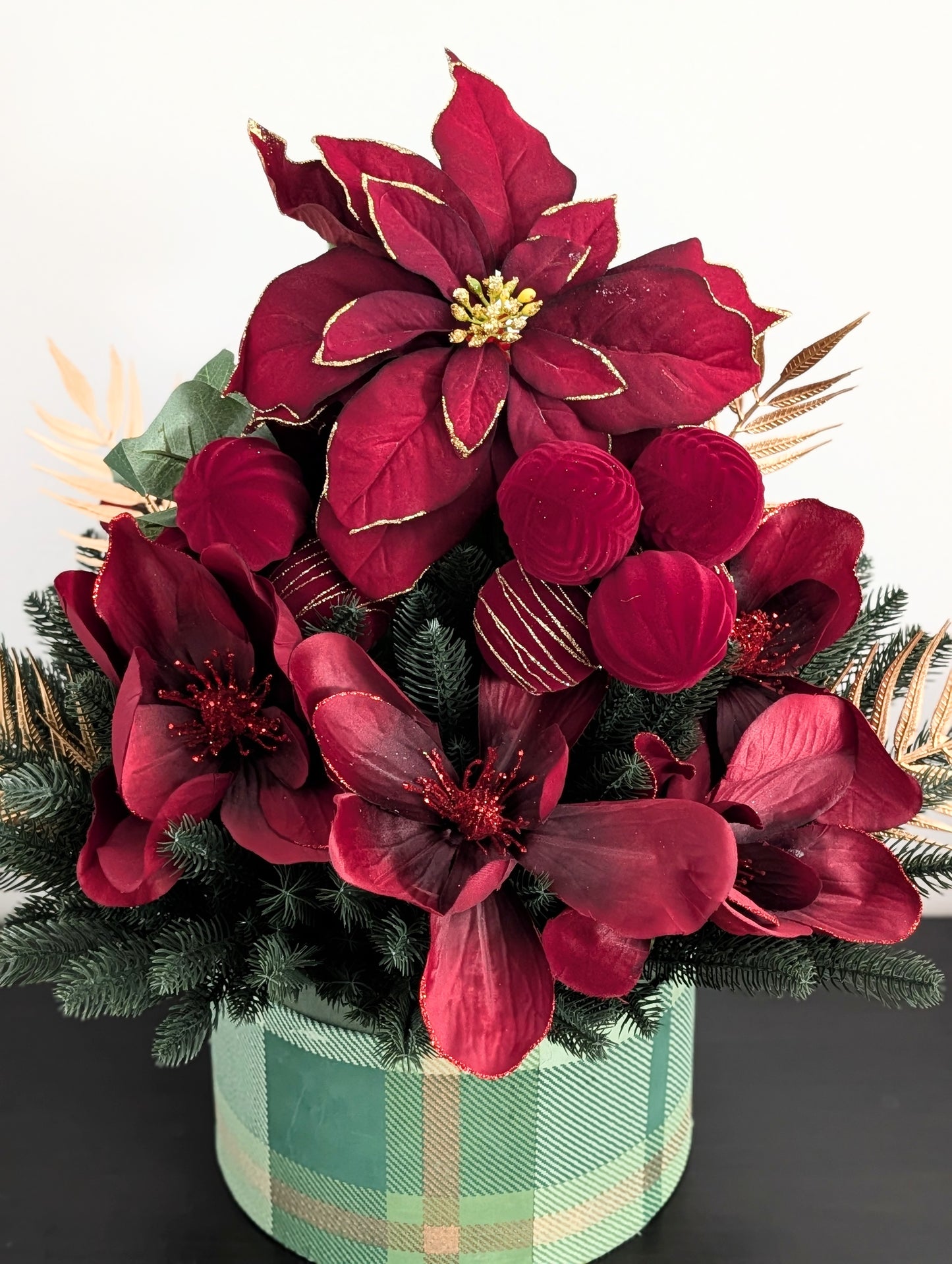 Bordeaux Christmas Box Bouquet