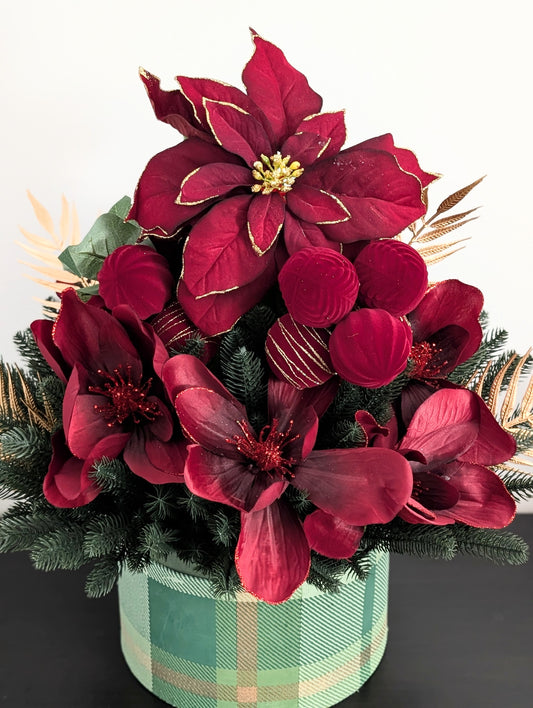 Bordeaux Christmas Box Bouquet