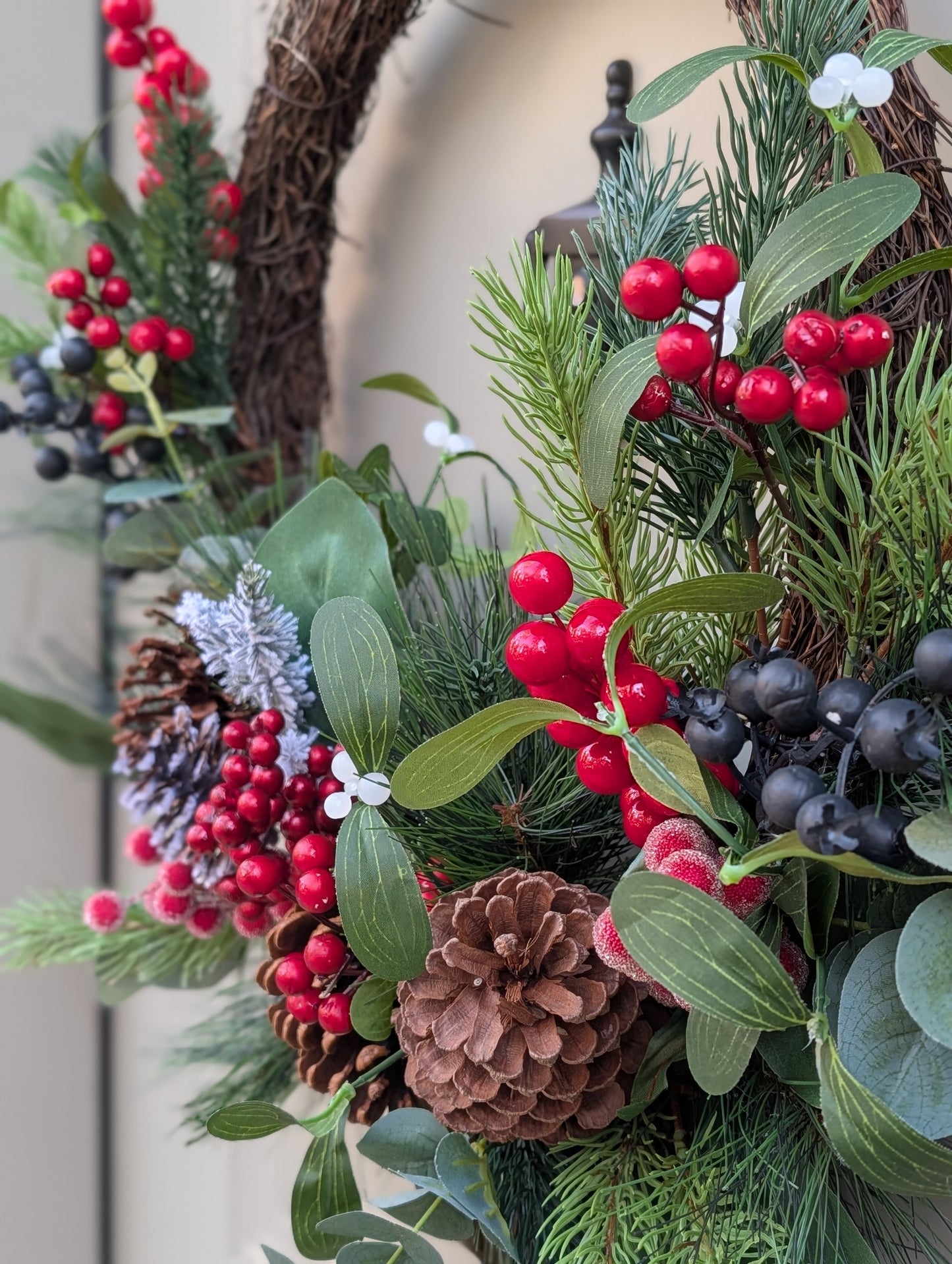 Frosted Pineberry Wreath