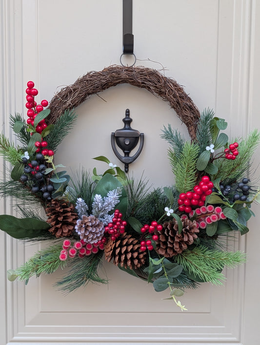 Frosted Pineberry Wreath