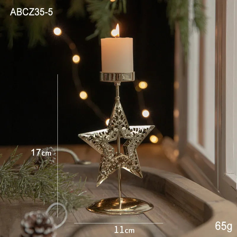 Christmas Votive Metal Candle Holder