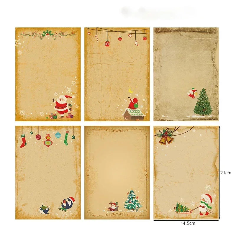 6-30pcs Christmas Paper Envelopes  & Letter Pads