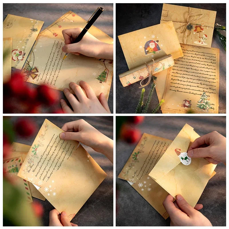 6-30pcs Christmas Paper Envelopes  & Letter Pads