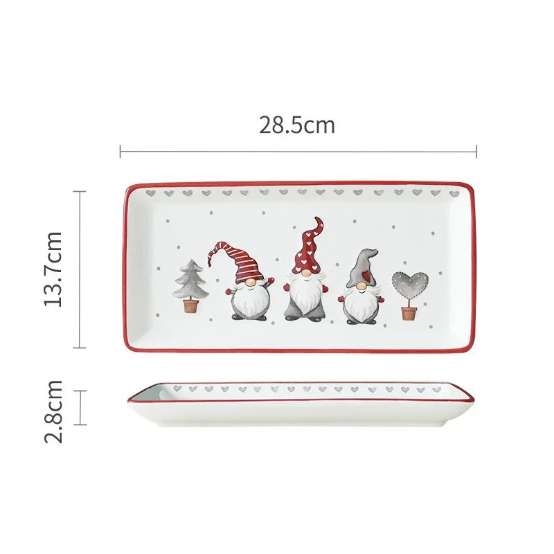 Christmas Vintage Ceramic Dessert Plate