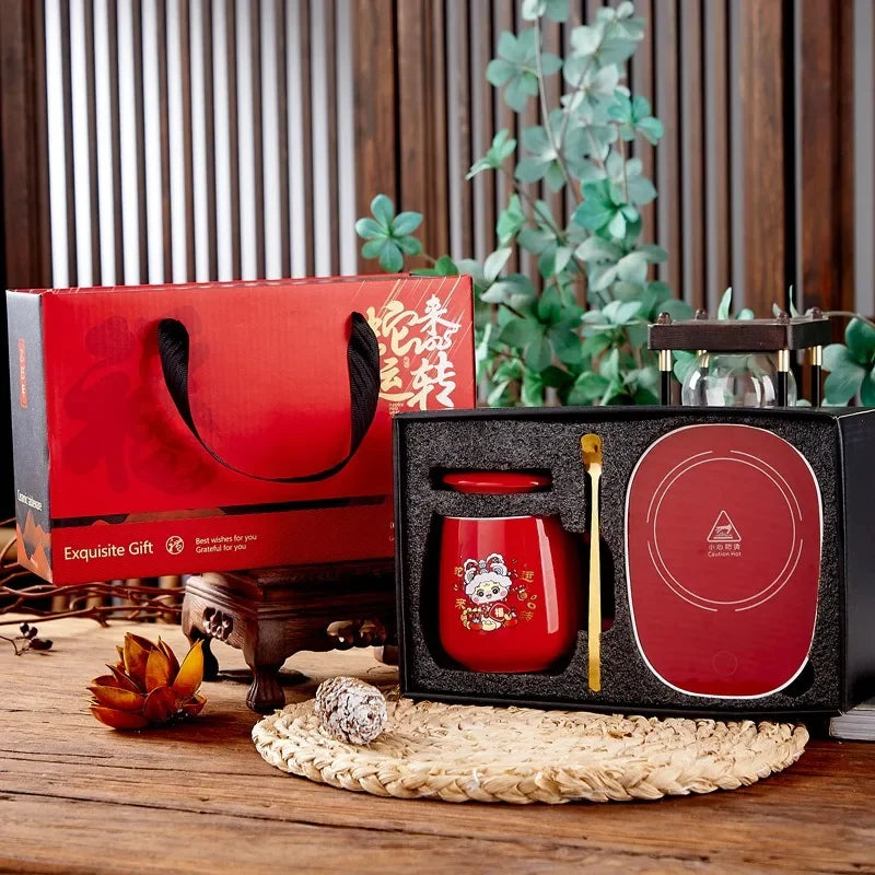 Mug Christmas Gift Set with Warmer