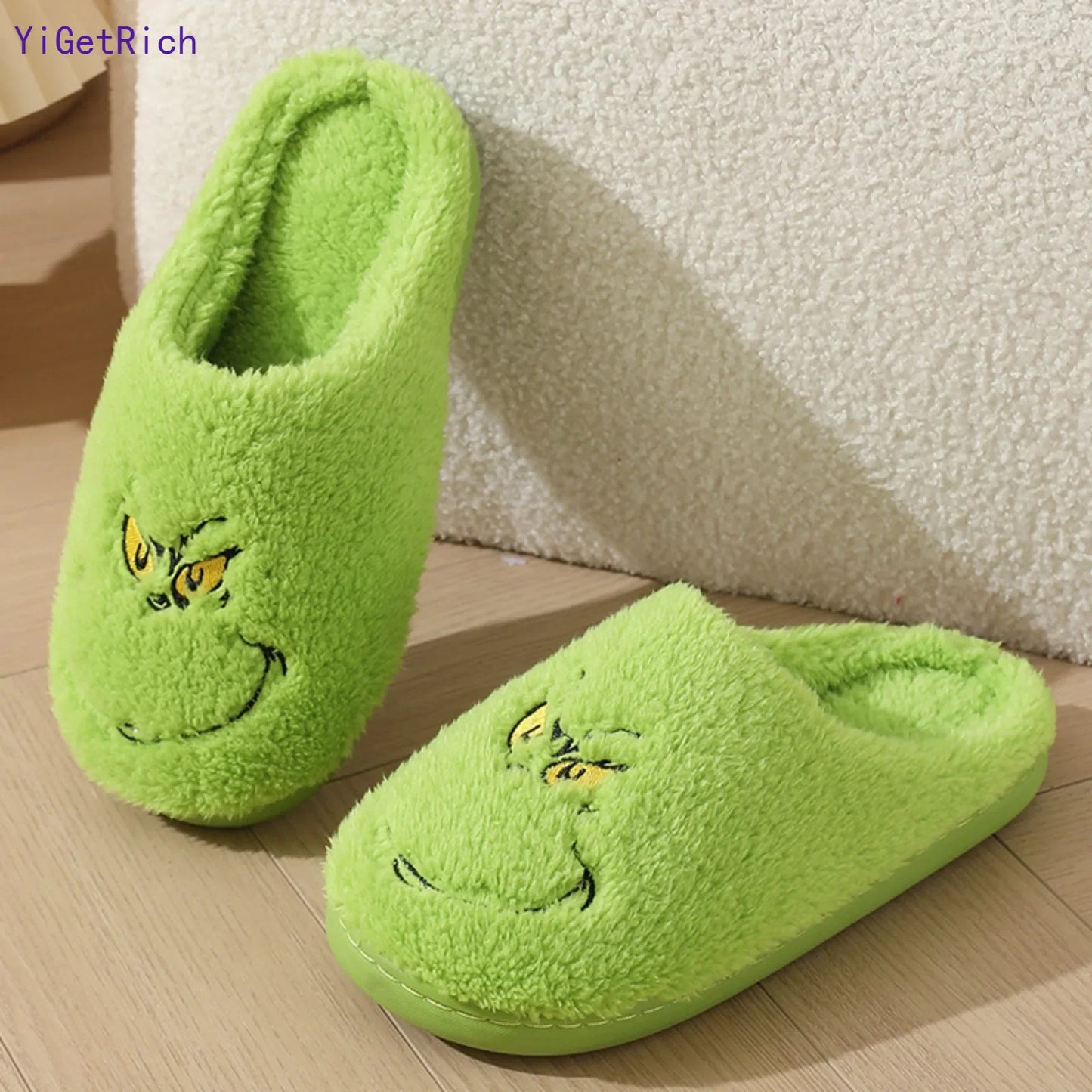 Christmas Warm Winter Grinch Slippers
